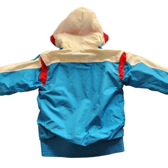 Columbia 90s retro Double layer reversible winter jacket hoodie puffer windbreak - Picture 3 of 13